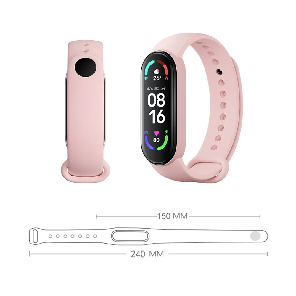 Strap for Mi Band 7 6 5 4 3 Bracelet Xiaomi Mi Band 5 4 Strap Silicone Sport Watchband for Wristband 7 6 3 Replacement Wristband