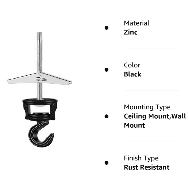 Lighting Hook For Hanging Plants Swivel Hook For Ceiling Installation Cavity Wall Fixing