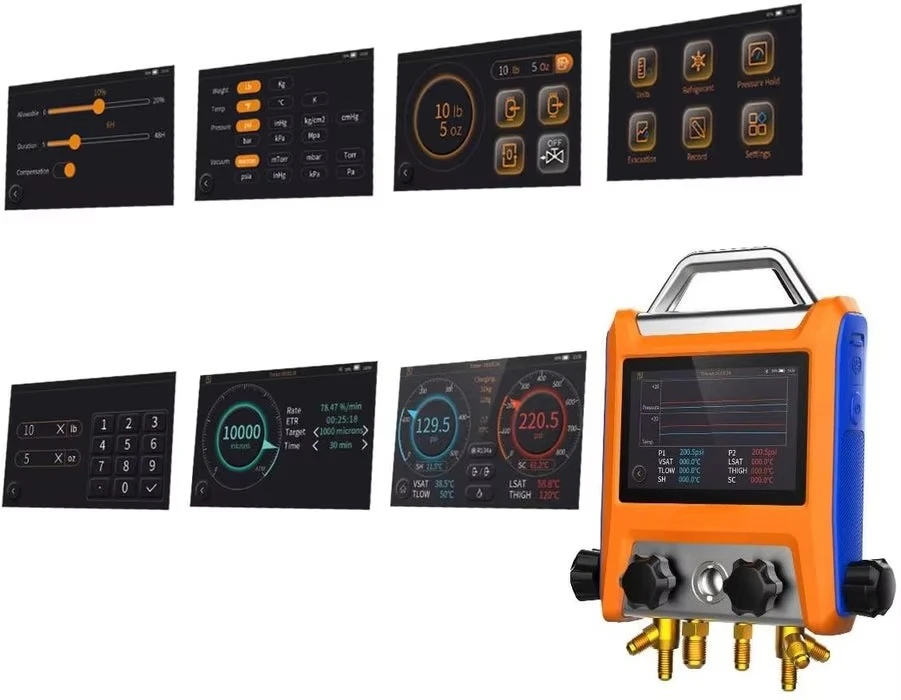 

EMG-40V Diagnostic Tool for Refrigeration Systems, Automatically Calculates for 88 Refrigerants