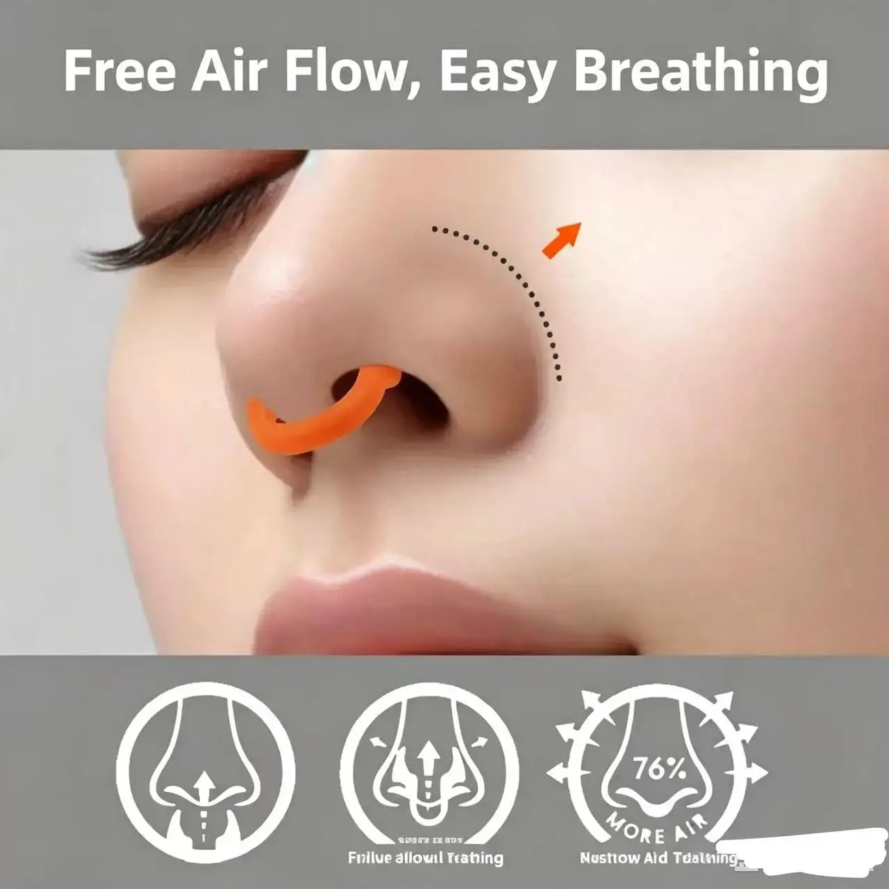Sleep Anti‑Snoring Nasal Support, Silicone Nasal Dilator, Improve Night‑Time Breathing, Sleeping Aid Tool