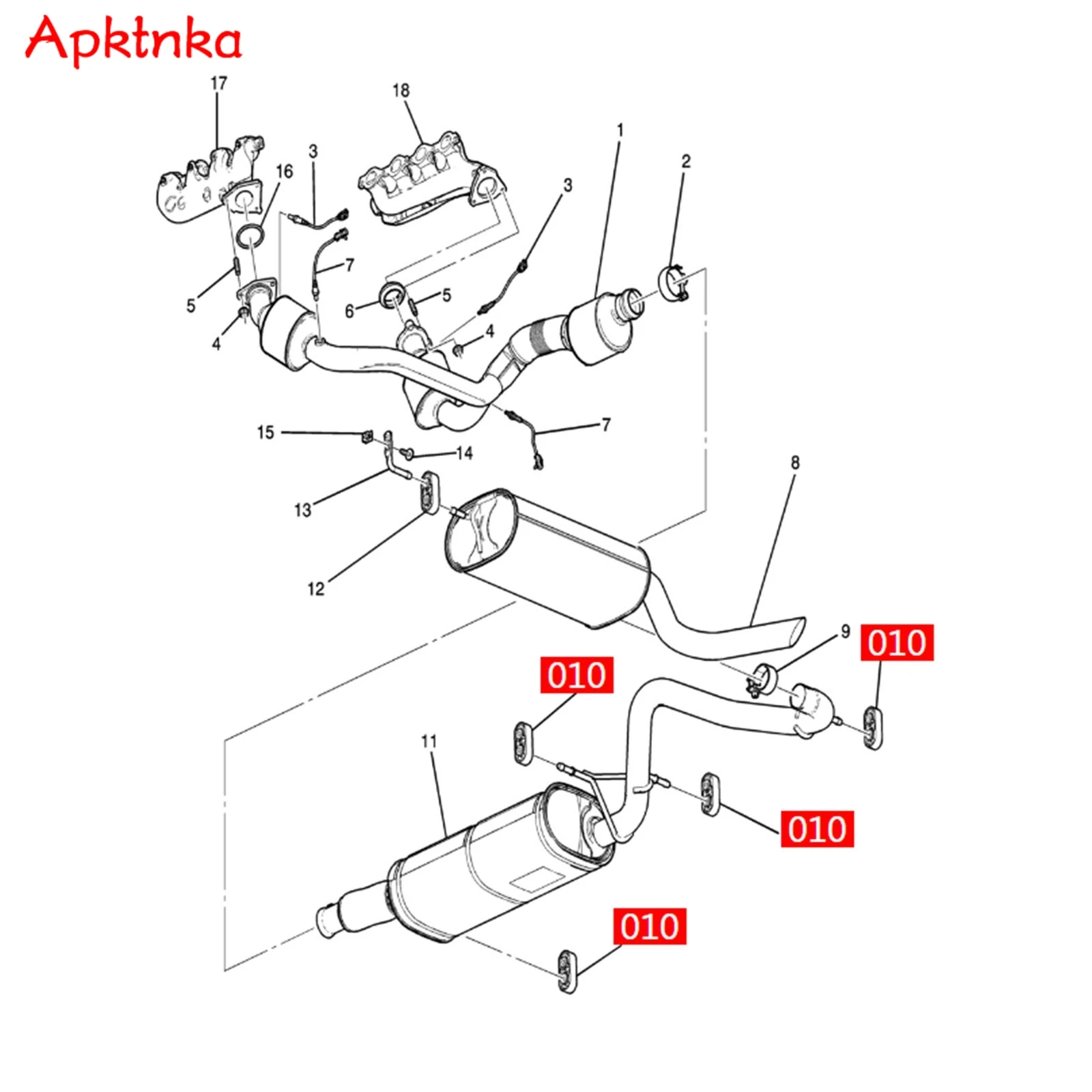 15092802 Car Exhaust Pipe Muffler Hanger Insulator For Chevy Express Suburban Silverado GMC Sierra Cadillac Escalade 1999-2024