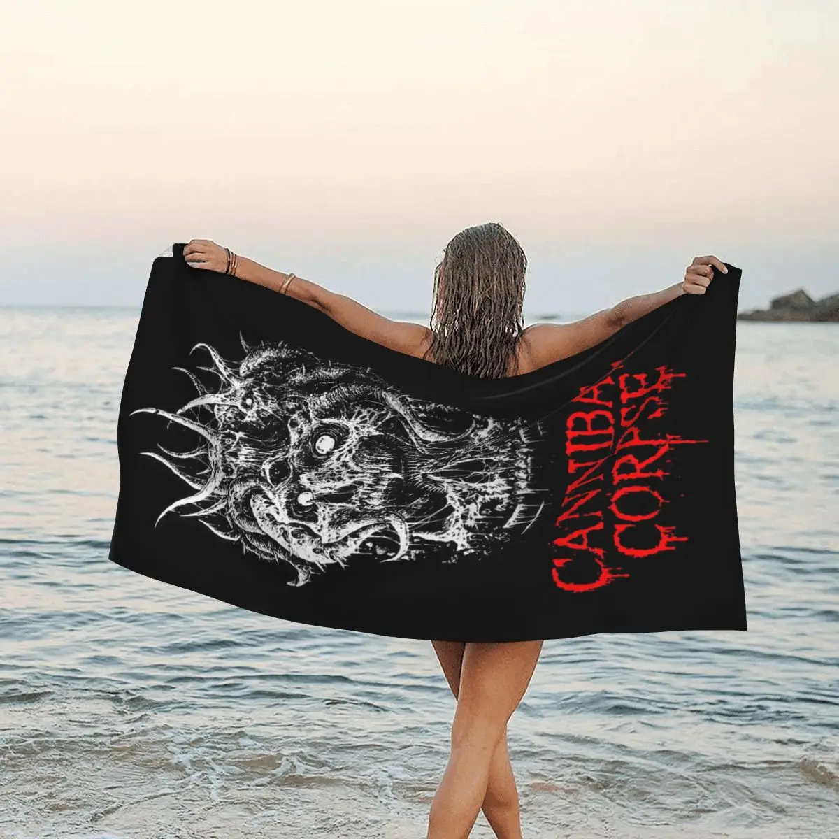 

Cannibal Corpse Metal Skateboard Beach Towel Soft Microfiber Quick Dry Absorbent Quick Towels For Yoga