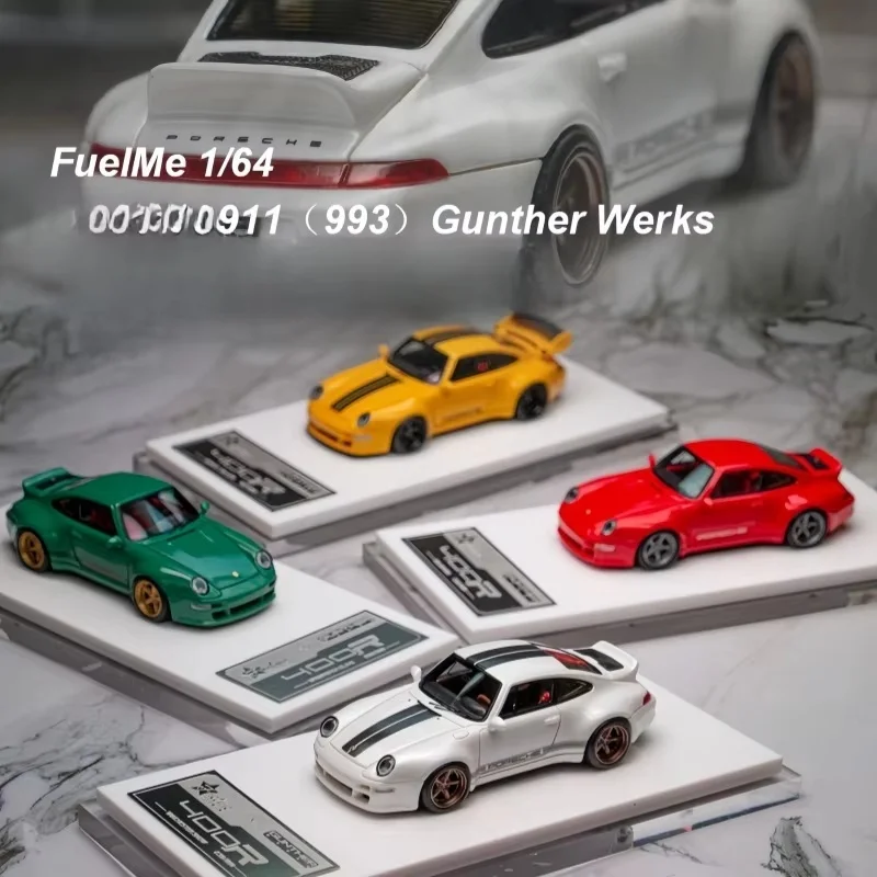 Fuelme 1:64 Gunther Werks 993 911 modelo en miniatura de resina de edición limitada, decoración para adultos, juguete para niños, regalo de vacaciones para niños