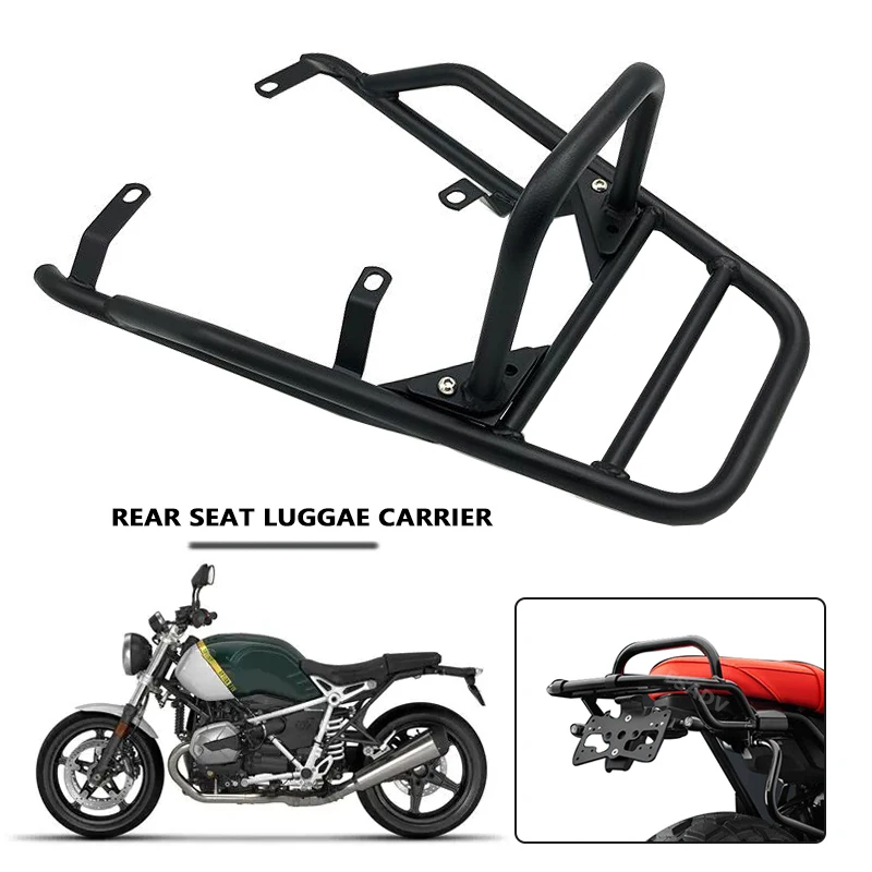 Fit For BMW RNINET Rear Seat Rack Bracket Motorcycle Luggage Carrier Cargo Shelf Support R NINET R9T R 9 T 2014-2023 Motorcycle