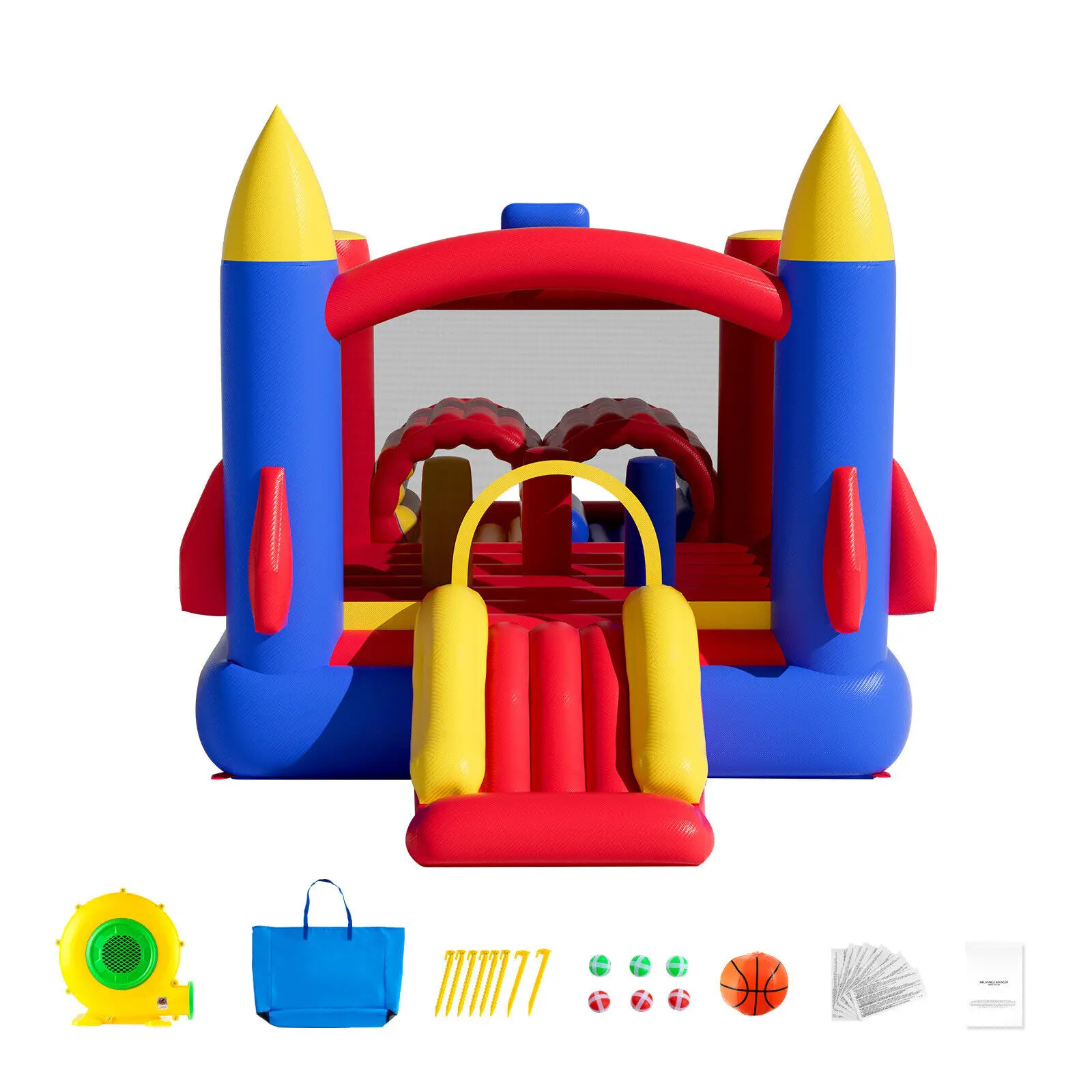 

House Bouncy Jumping Castle with Blower Slide for Kids