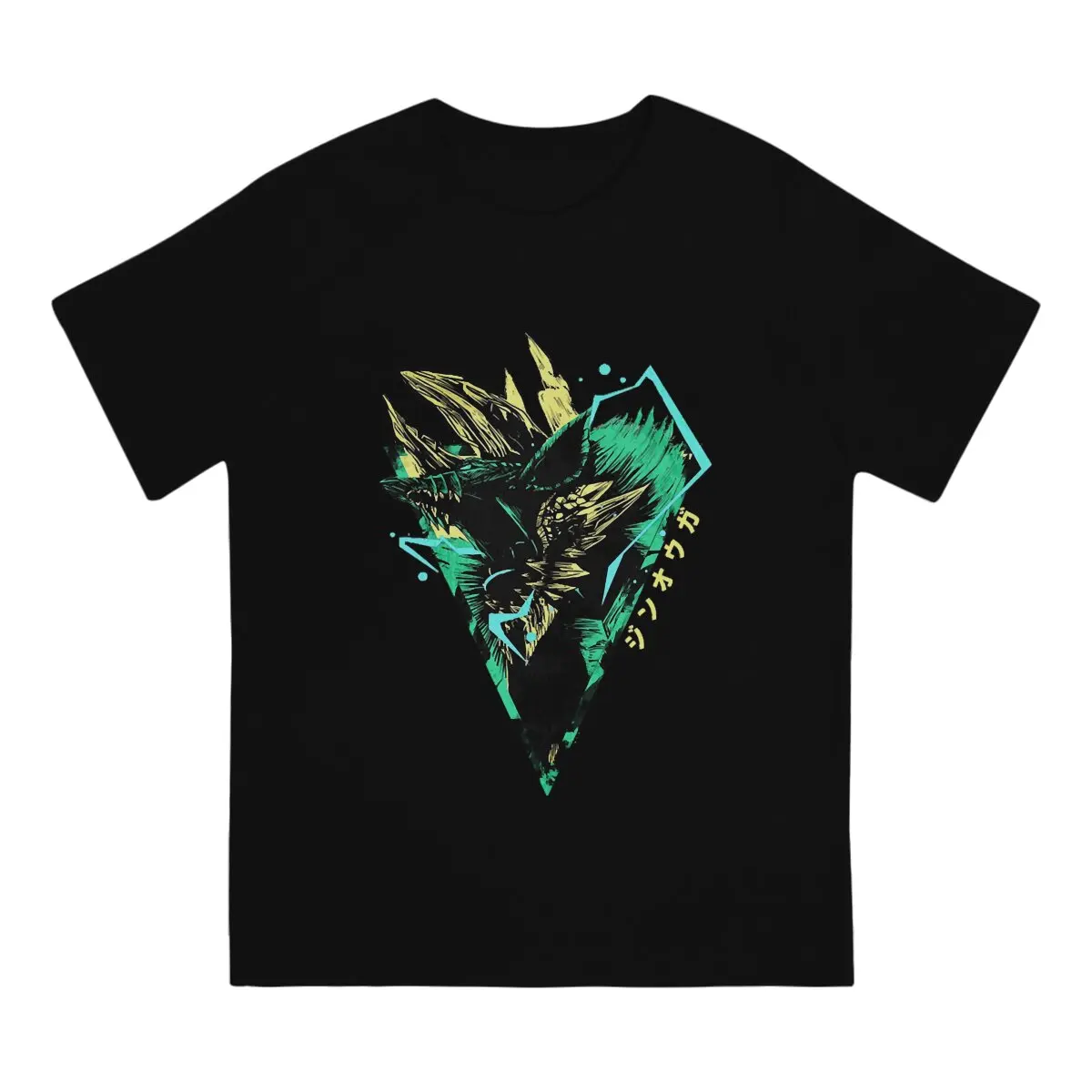 Zinogre T Shirt for Men Novelty T-Shirt Round Collar Monster Hunter World Tees Short Sleeve Clothes Summer