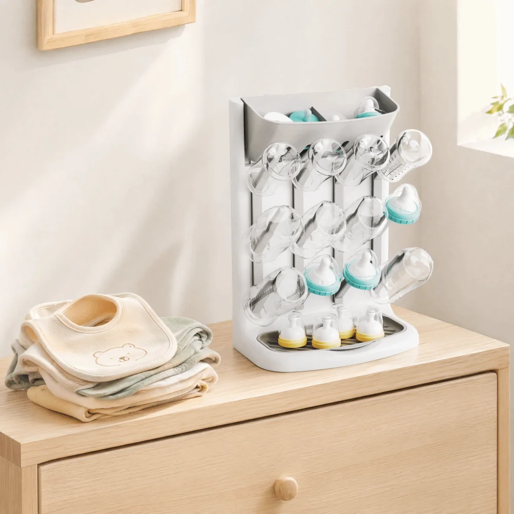Multi-layer Baby Bottle Drying Rack Large Capacity Multi Tiered Cups Drying Stand Holder Space Saving Countertop Storage Rack