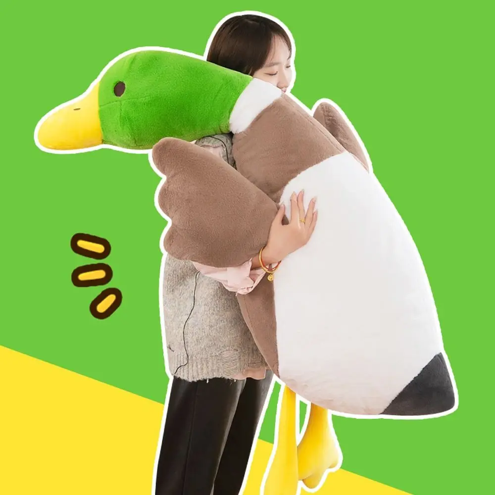Süßes pelziges Stockente-Enten-Riesen-weiches Schwanen-Tierkissen, Gans-Umarmungskissen, Geschenk