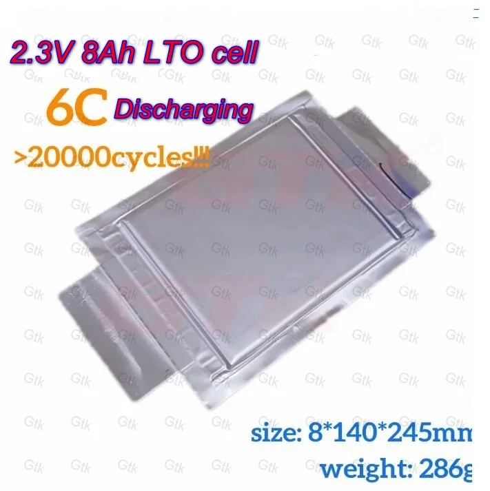 Gtk 2.3V 8Ah 10Ah 20Ah 25Ah 40Ah 70Ah ليثيوم تيتانات lto خلية دورة عميقة ل 12V 24V 36V 48V 60V 72V 100Ah 200Ah بطارية