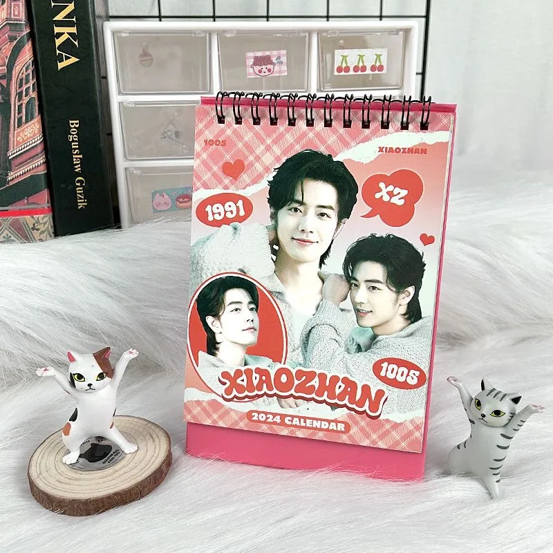 2024 Year Bo Jun Yi Xiao Monthly Calendar Xiao Zhan, Wang Yibo Desk Calendars Daily Schedule Planner 2024.01-2024.12