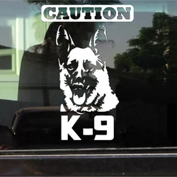 JP funny car decal for warning K9 German Shepherd car bumper window white / black car waterproof Vinyl Sticker 20cmx13. 6cm