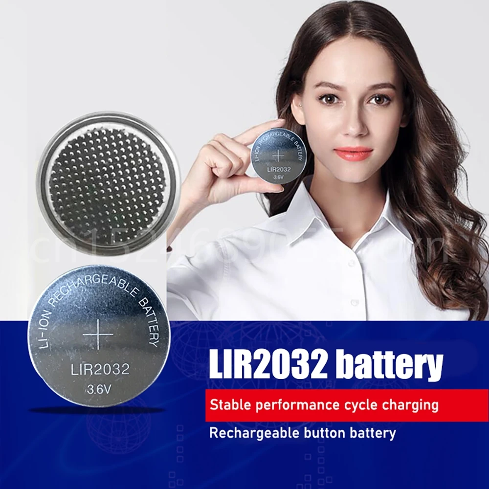 20 Stuks Nieuwe Lir2032 Li-Ion Oplaadbare Batterij 3.6V Lithium Knop Batterijen Voor Horloge Computer Vervangt Lir 2032 Cr2032/Ml2032