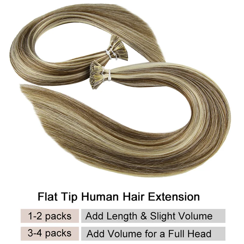 Flat Tip Keratin Capsules 40g/50g Set Flat Tip Hair Extensions Ombre Color Straight Human Hair Extension Fushion Hair Capsule