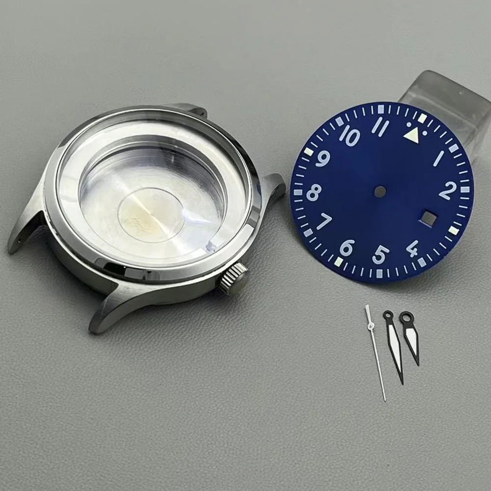 40MM Waterproof Steel Watch Case Compatible with 8215 821A 82 Series DG 2813 ST1612 - Suitable for Wristwatch Hands And Dial Set