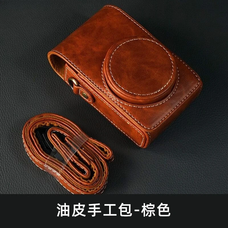 For Sony ZV-1II ZV1F ZV1 For  Lumix LX10 LX15 LX9 GR 2 3 PU Leather Camera Case Cover Bag For Canon SX730 G7X Mark II