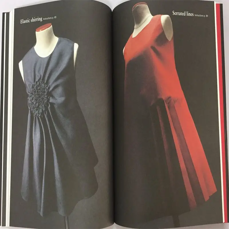 4 Libros/Set en Inglés de Tomoko Nakamichi: Libro Mágico de Patrones Volumen 1-4, Libro de Enseñanza de Diseño y Corte de Telas Elásticas para Confección de Ropa