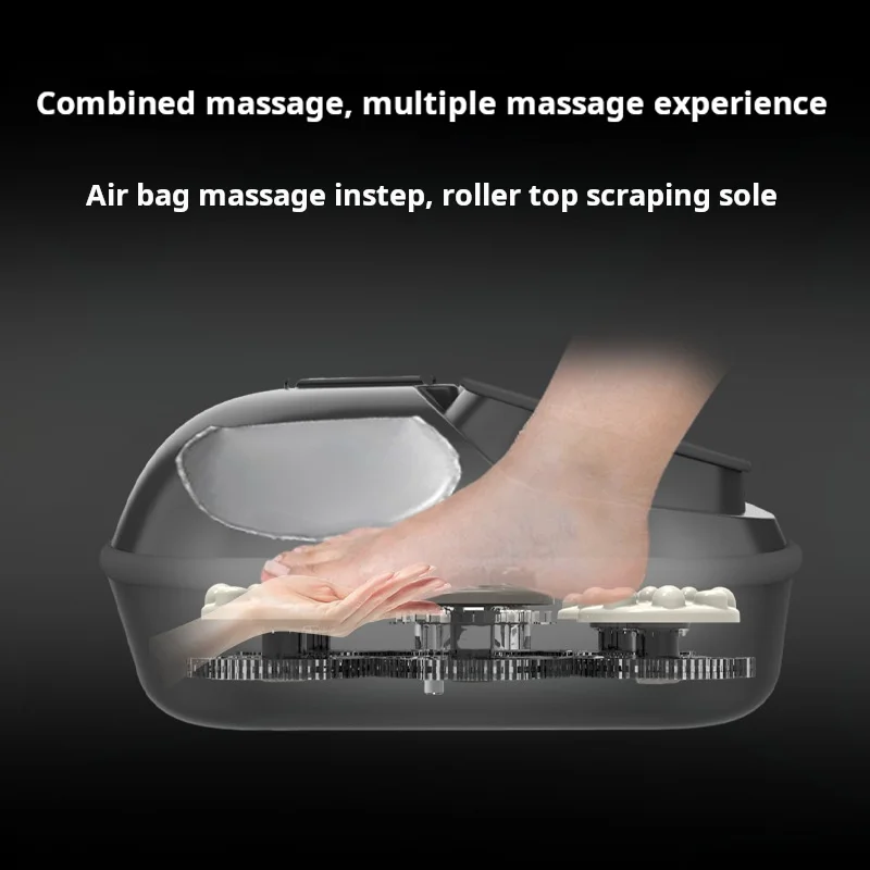 Electric Shiatsu Kneading Rolling Foot Massager with Heating Scrapping Roller Machine for Comfort and Relaxation