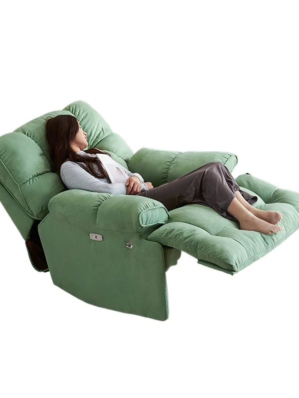 Space cockpit lazy sofa reclining and sleeping multi-functional living room cloud single sofa electric puff sofa