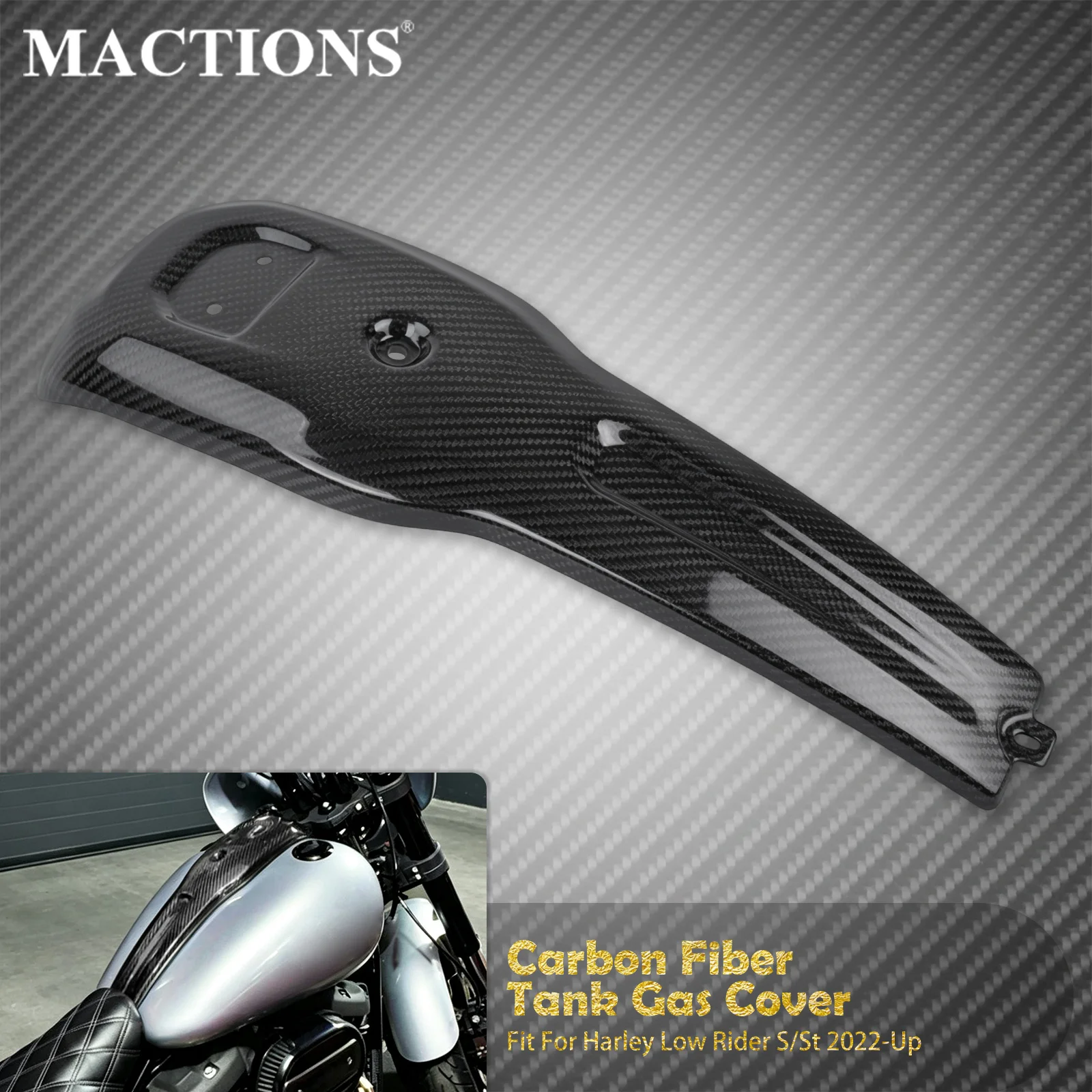 Motorcycle Fuel Tank Console Cover Dash Panel Trim For Harley Softail Low Rider S/ST 22-25 FXLRS FXLRST Center Cover Fairing Kit