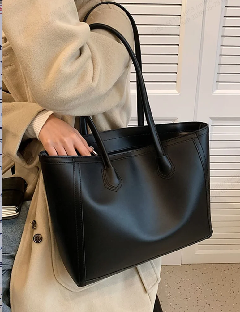 2026 Neue Retro Damen Handtasche Große Kapazität Modische Vielseitige Schultertasche Koreanische Version Einfarbige Business-Tasche – Detail 2