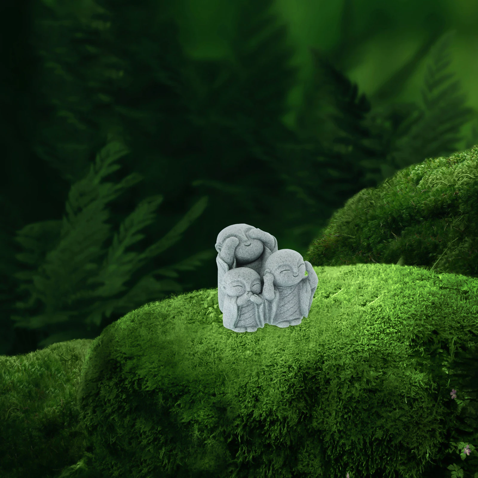 

Japanese Statue for Aquarium Terrarium Bonsai Sandstone Buddha Figure Zen Garden Decoration Asian Stone Ornament