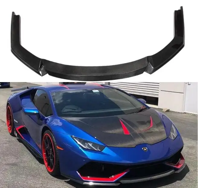 

Комплект кузова для Lamborghini Huracan LP580 LP610 2014-2020, передний бампер для губ, спойлер, разветвители для подбородка, кузнечное углеродное волокно