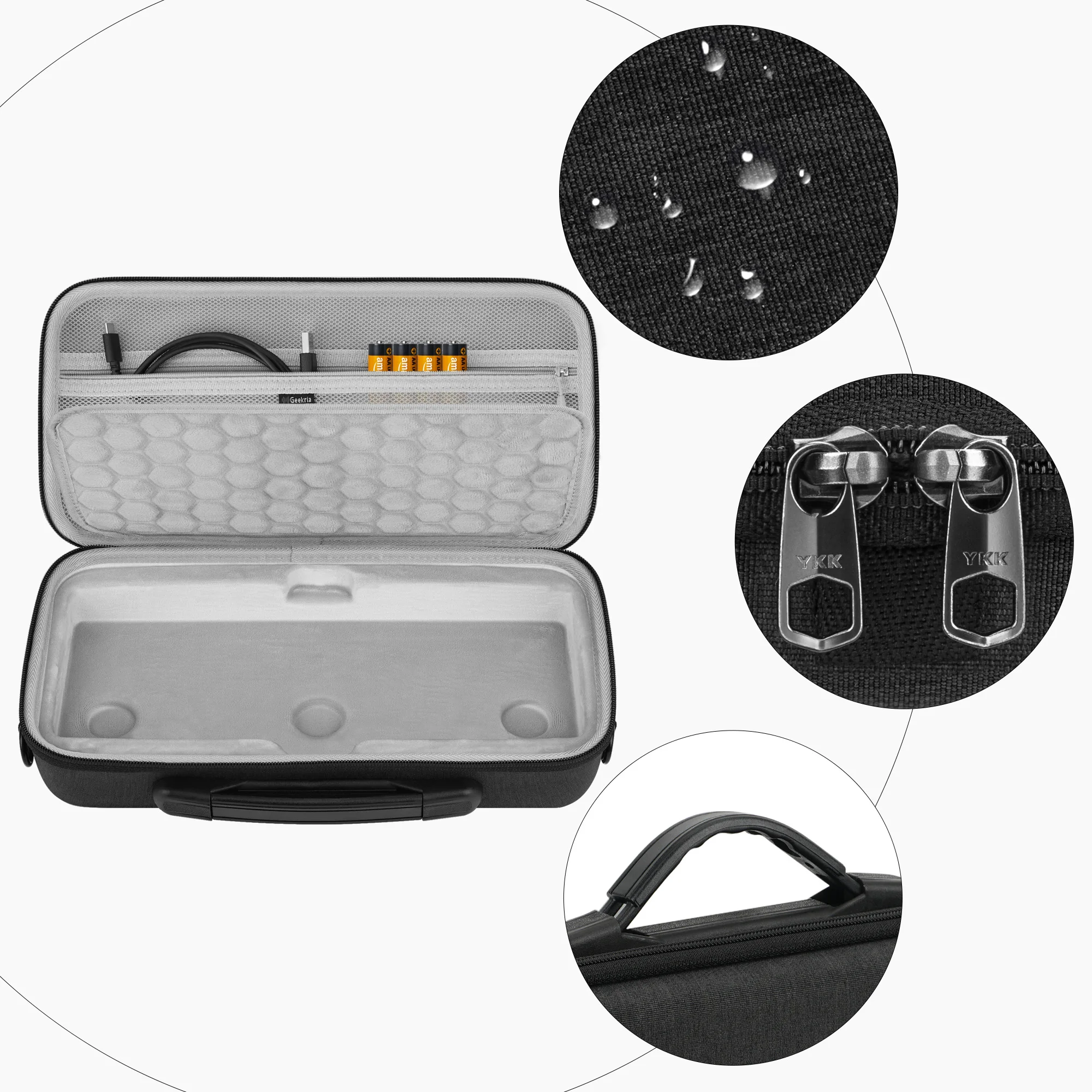 Geekria Hard EVA Case for Zoom LiveTrak L6 Max L6 Digital Audio Mixer Recorder Shockproof Travel Carrying Bag Dark Gray