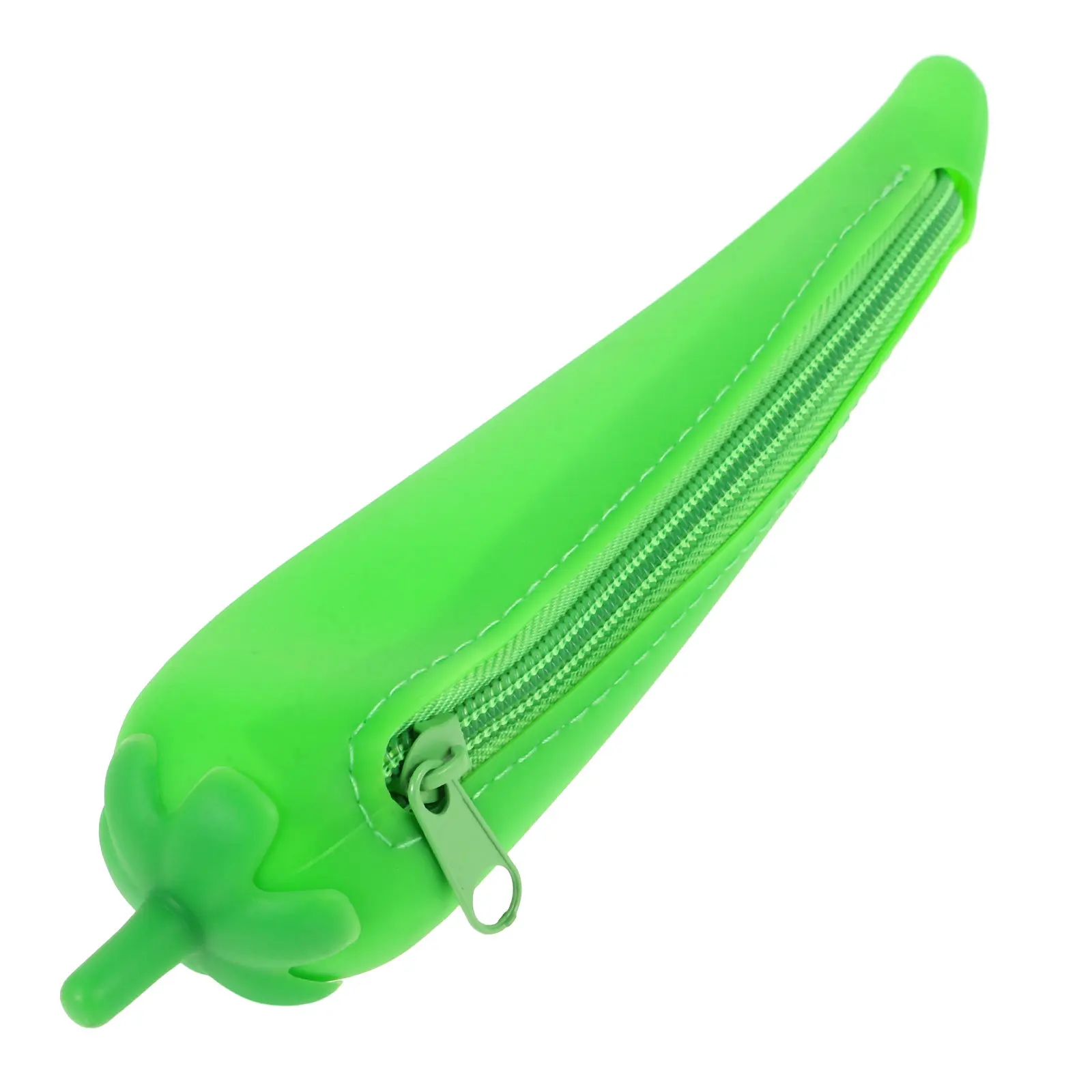 Large Capacity Silicone Pencil Pouch Zipper Closure Lightweight Portable Stationery Bag Student Use Cute Pencil Case Slim Pen
