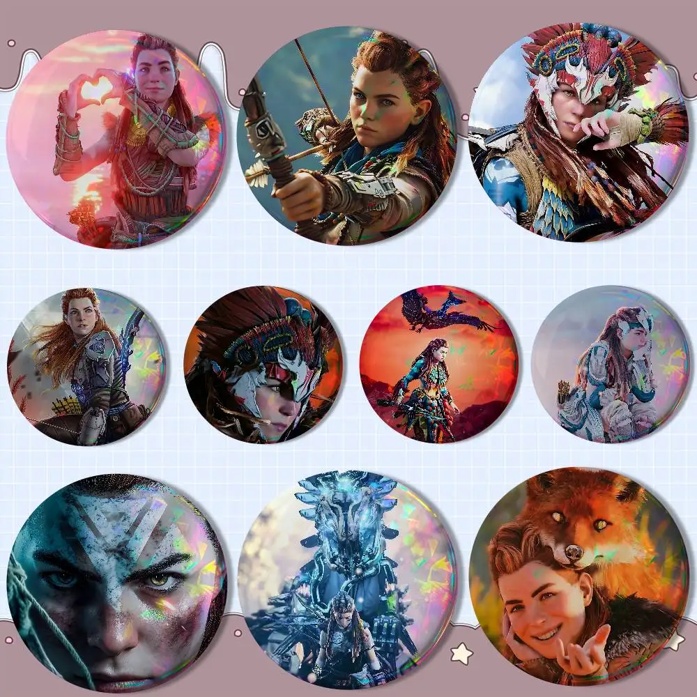 

2026 H-Horizon Z-Zero Dawn Round Exquisite Badge Brooches Creative Pins For Clothes Hat Backpack Gift Accessories