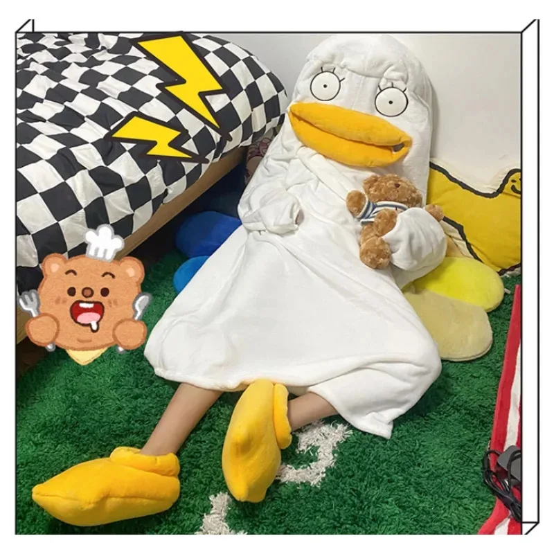 Cartoon pajamas funny Gintama Elizabeth cosplay women men sleep blanket nightgown anime sleeping bag and shoes plus size costume