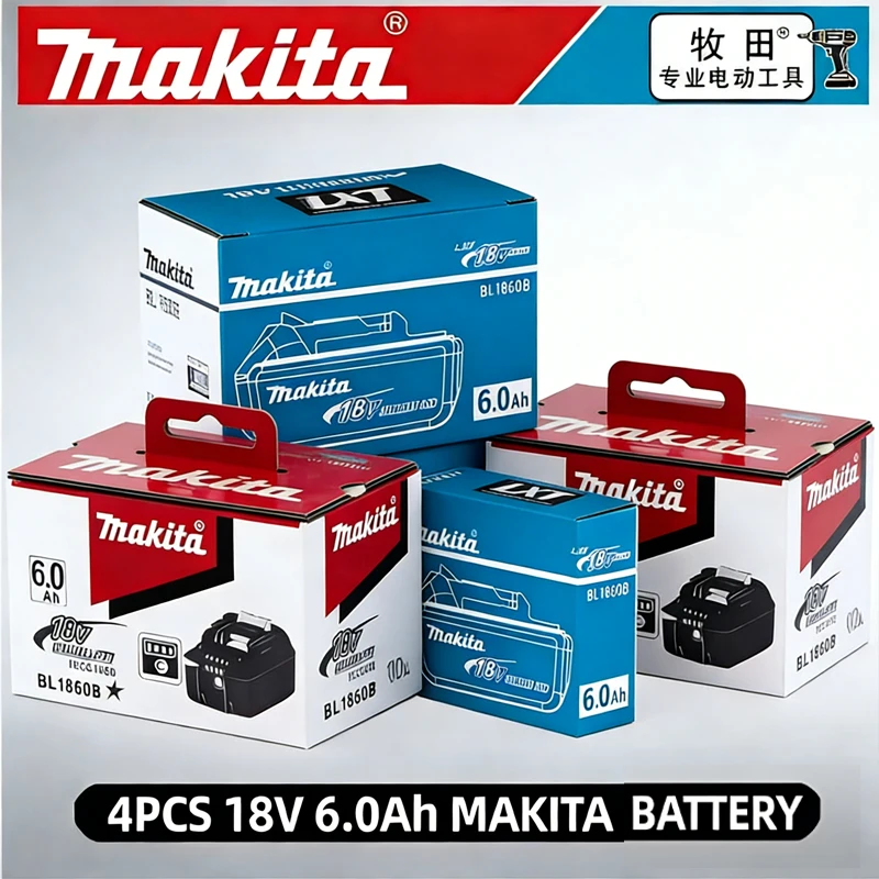 

⭐️ New Makita 18V 6.0 Rechargeable Lithium-Ion Battery with LED Indicator, High Capacity for Makita Cordles Power Tool Battey
