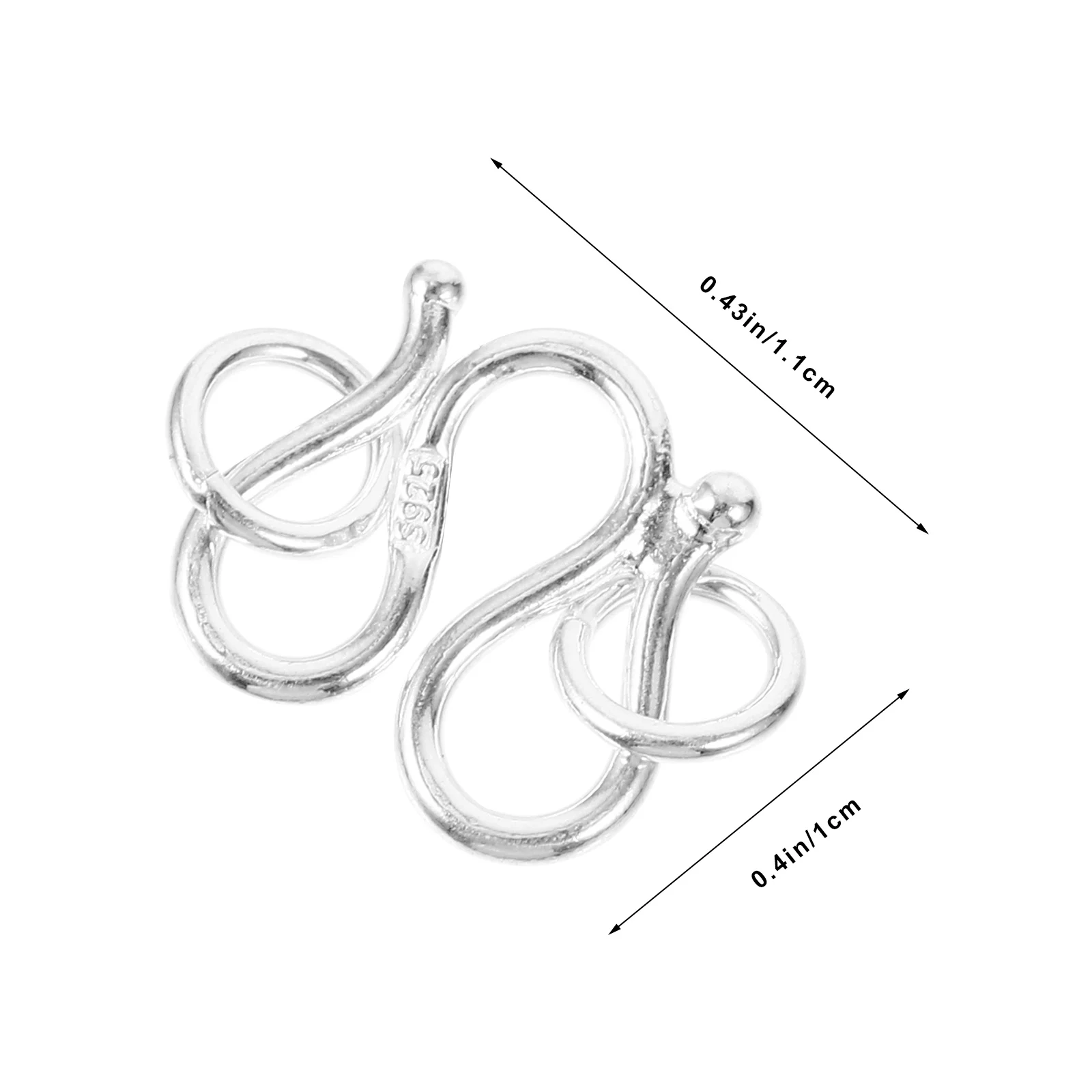 

925 Silver Bracelet Necklace Clasp Easy Fasten Smooth Jewelry Connector Silver Clasp for Necklaces Bracelets