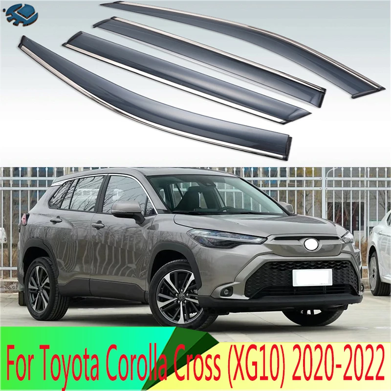 

For Toyota Corolla Cross (XG10) 2020-2022 Car Accessories Plastic Exterior Visor Vent Shades Window Sun Rain Guard Deflector