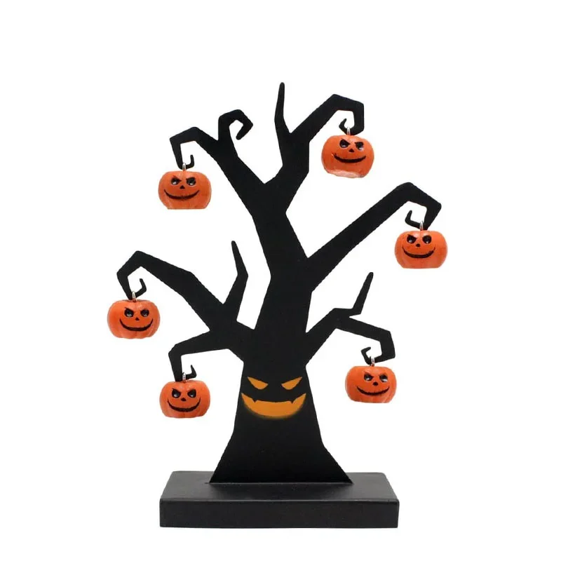 

Halloween Tree with Pumpkins Figurines Spooky Tree Pumpkin Ghost Halloween Decorations Tabletop Holiday Decoration Crafts Gift