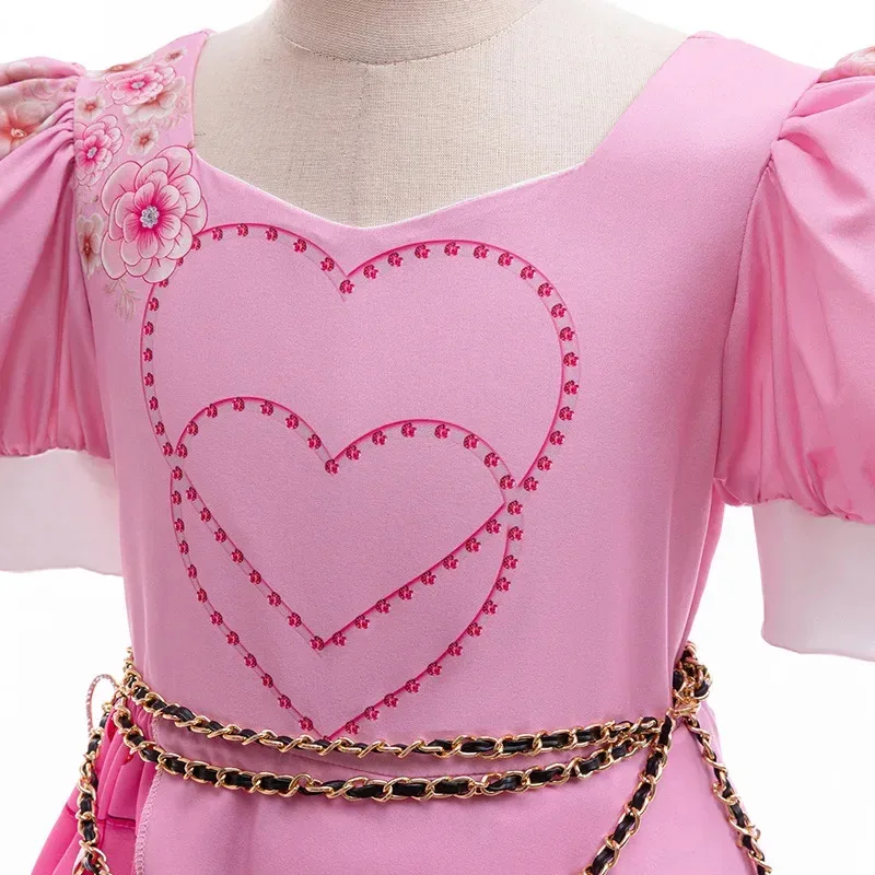 أحفاد 4 بريدجيت تأثيري فستان الفتيات صعود الأحمر كلوي ازياء هالوين الاطفال ثلاثية الأبعاد طباعة ثوب الخيال تمويه الزي