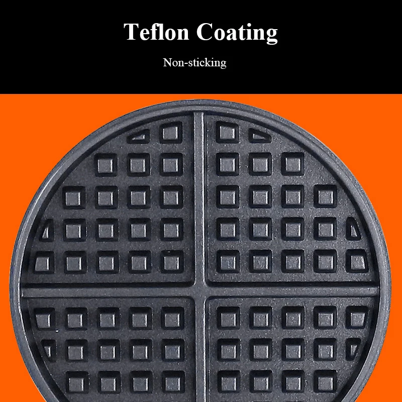 TIMCO-máquina de gofres comercial redonda, 4 Uds., 185mm, 220V, 110V, máquina de gofres eléctrica antiadherente