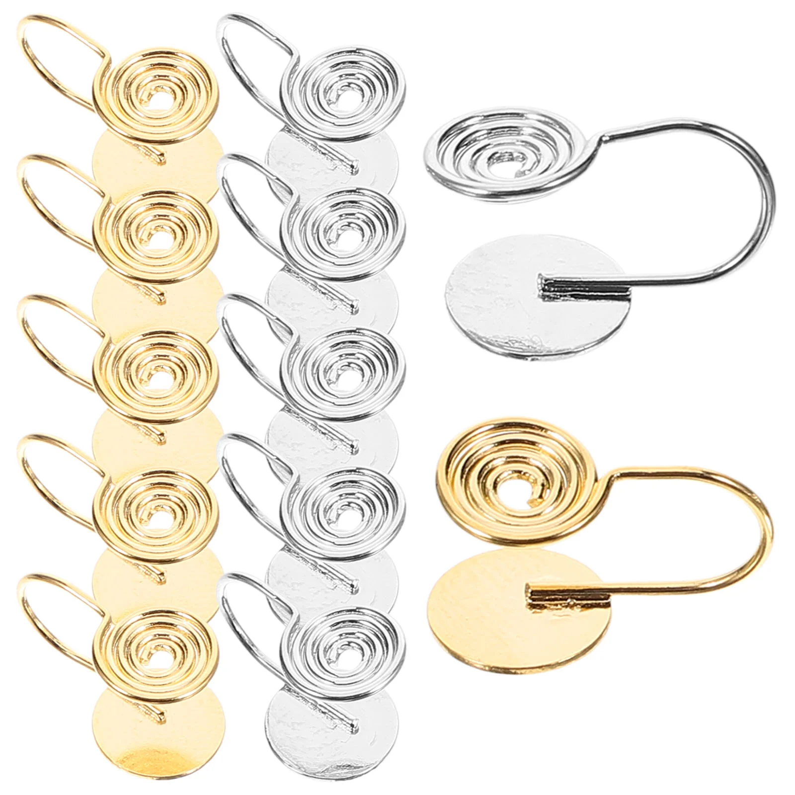 12 Pcs Ear Clip Adapter Earring Making Parts Decorative Clip-on Clips Safe Converter Chic Base Metal Jewelry Accessory