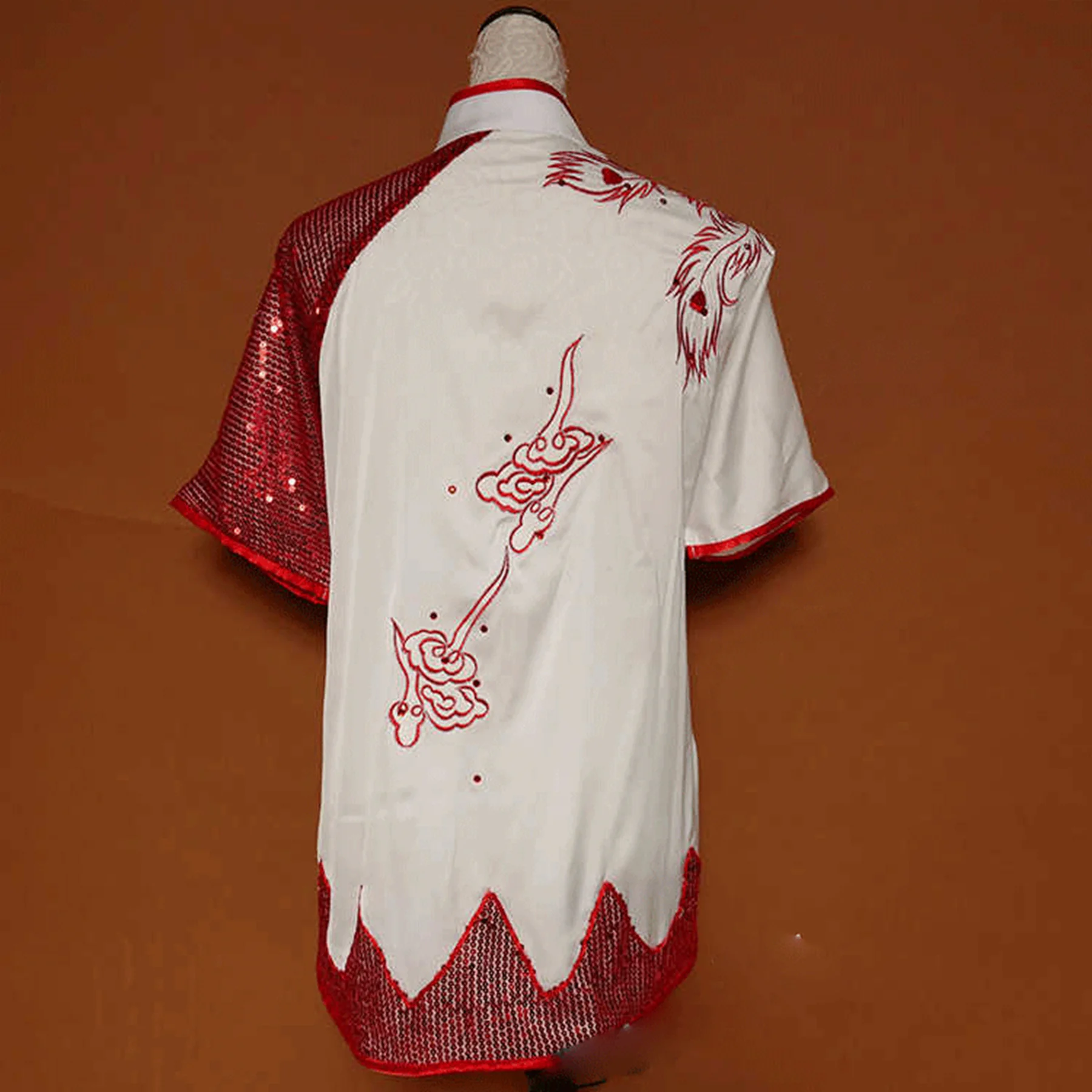 

Новый костюм для боевых искусств с короткими рукавами и блестками для мужчин, женщин, взрослых и детей, комплект для выступлений на рутинке