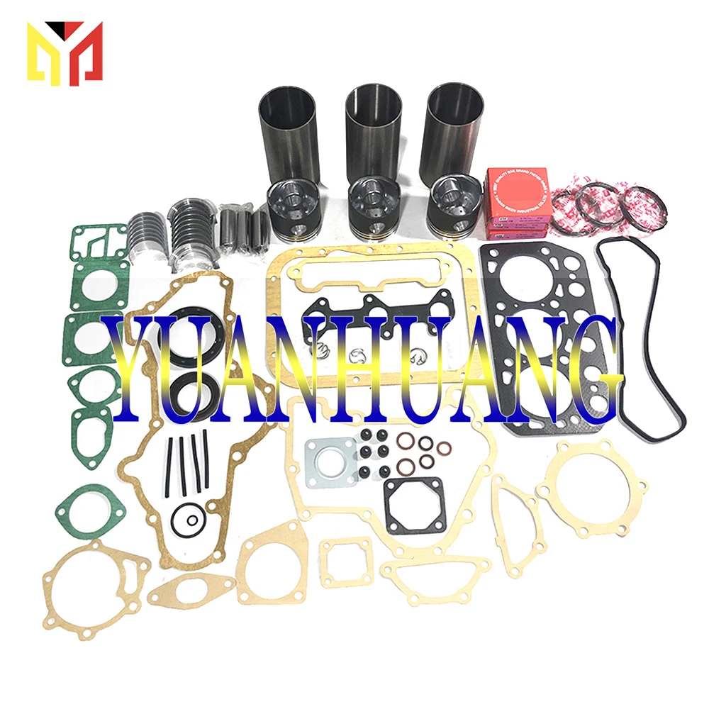 D1463 Rebuild Kit Overhaul Full Gasket Set Liner Piston Ring Bearing for Kubota Engine Tractor GL23 GL25 GL221 GL240 GL241