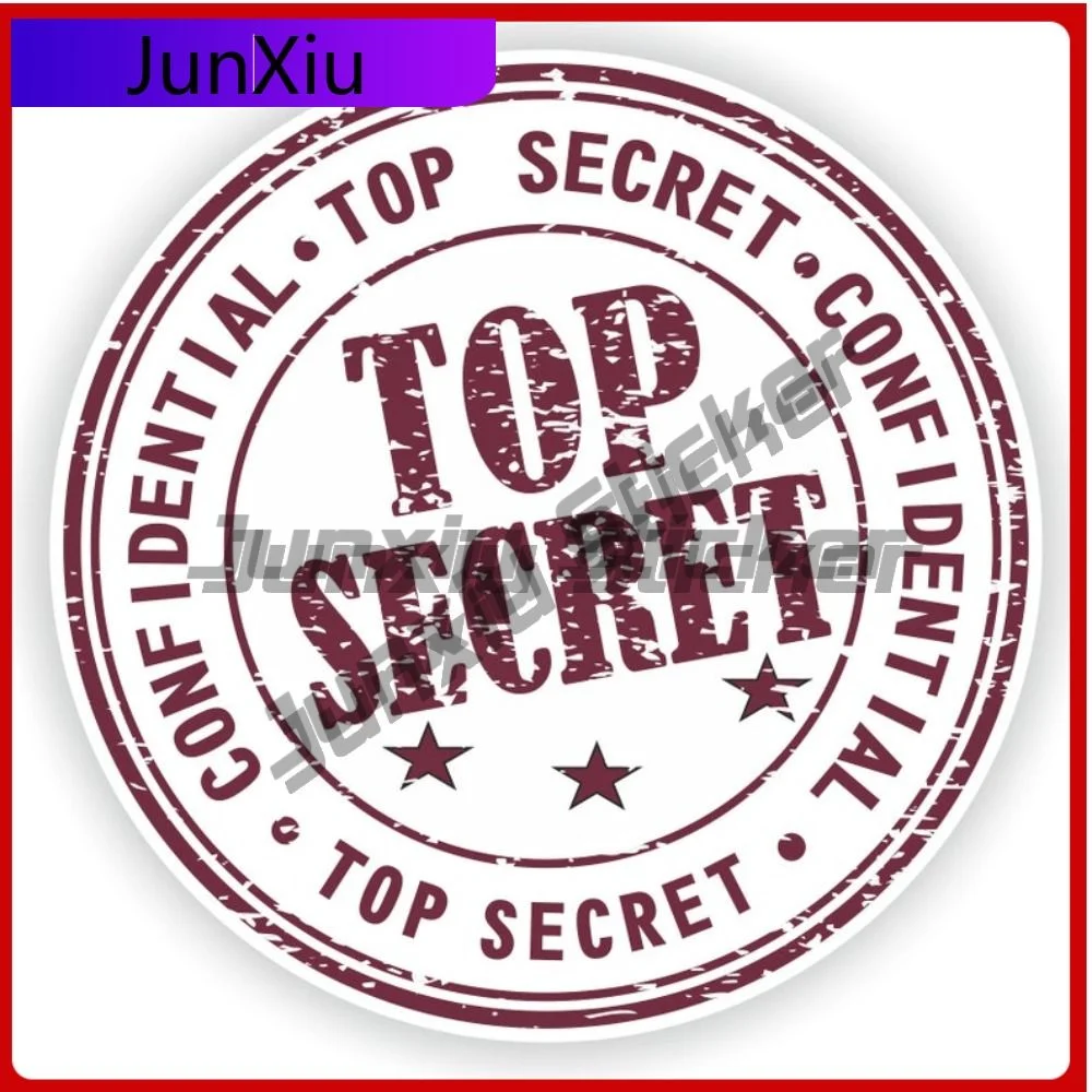 

Top Secret Confidential Circular Stamp Style Vinyl Pictures Stickers Funny Auto Suv Window Rv Stickers Decals For Car Decoration