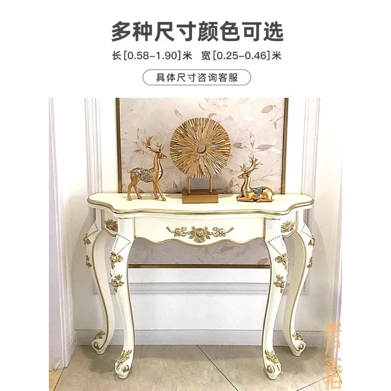 Entrance cabinet European table against the wall End view table Corridor side cabinet partition Living room light luxury semi-ro