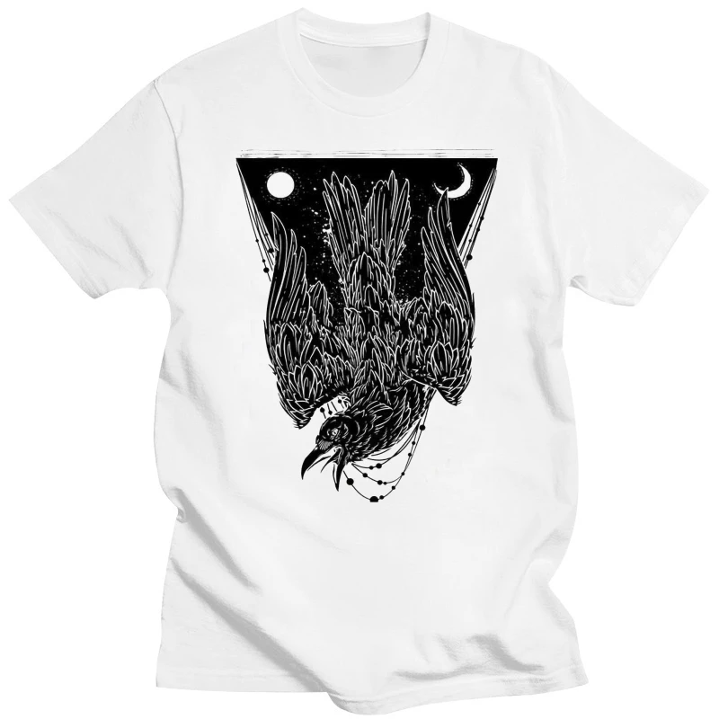 Morrigan Crazy T-shirts for Men Lovecraft Cthulhu Tops Cotton Halloween Day Tees Design T Shirts Short Sleeve Slim Fit Clothes