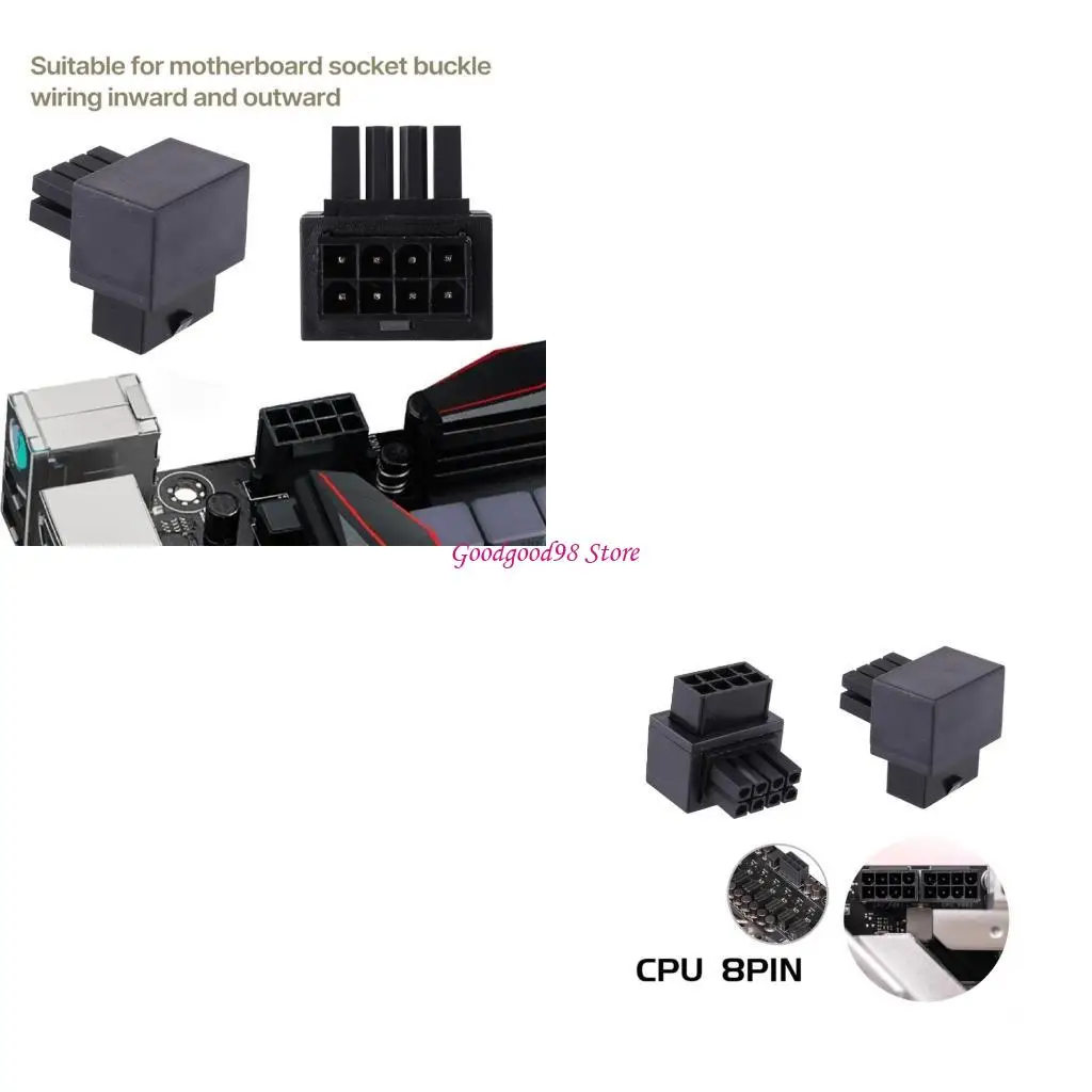 

Desktop CPU 8Pin Power Adapter Main Board 8pin to 8Pin 90Degree Power Steering Connector 90° Adapter