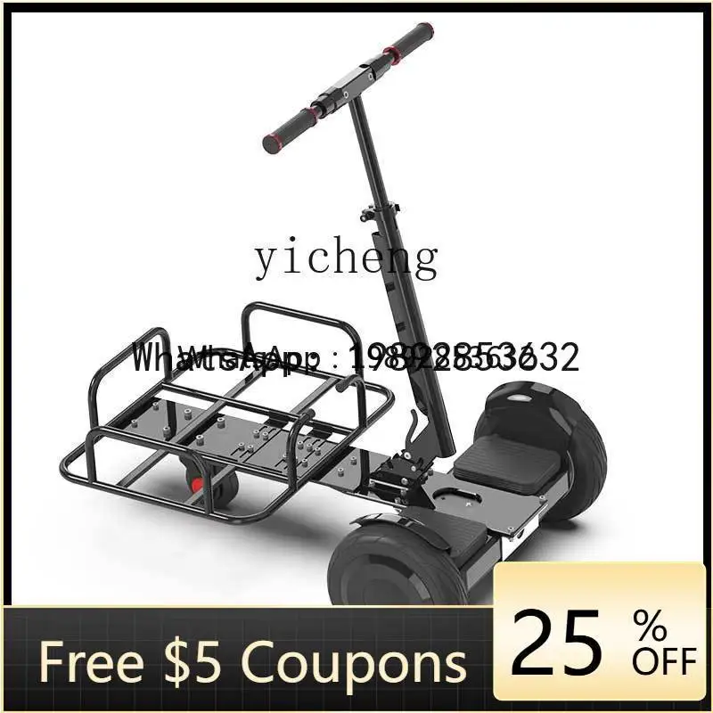 ABB small moving tricycle stall trolley light food delivery scooter foldable pole stall car