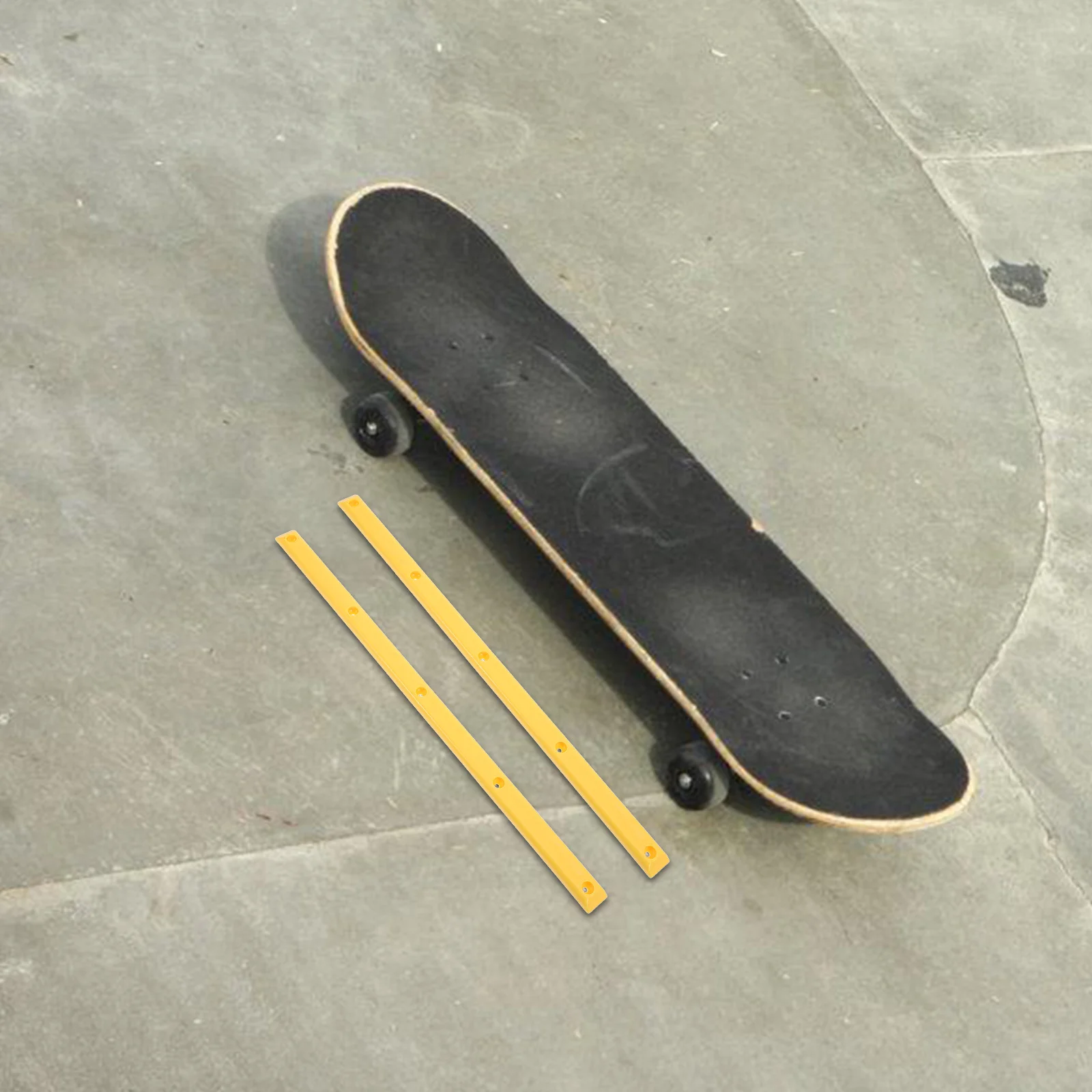 

2Pcs Yellow Durable Skateboard Rails AntiCollision Rib Bone Plastic Accessories Longboard Parts
