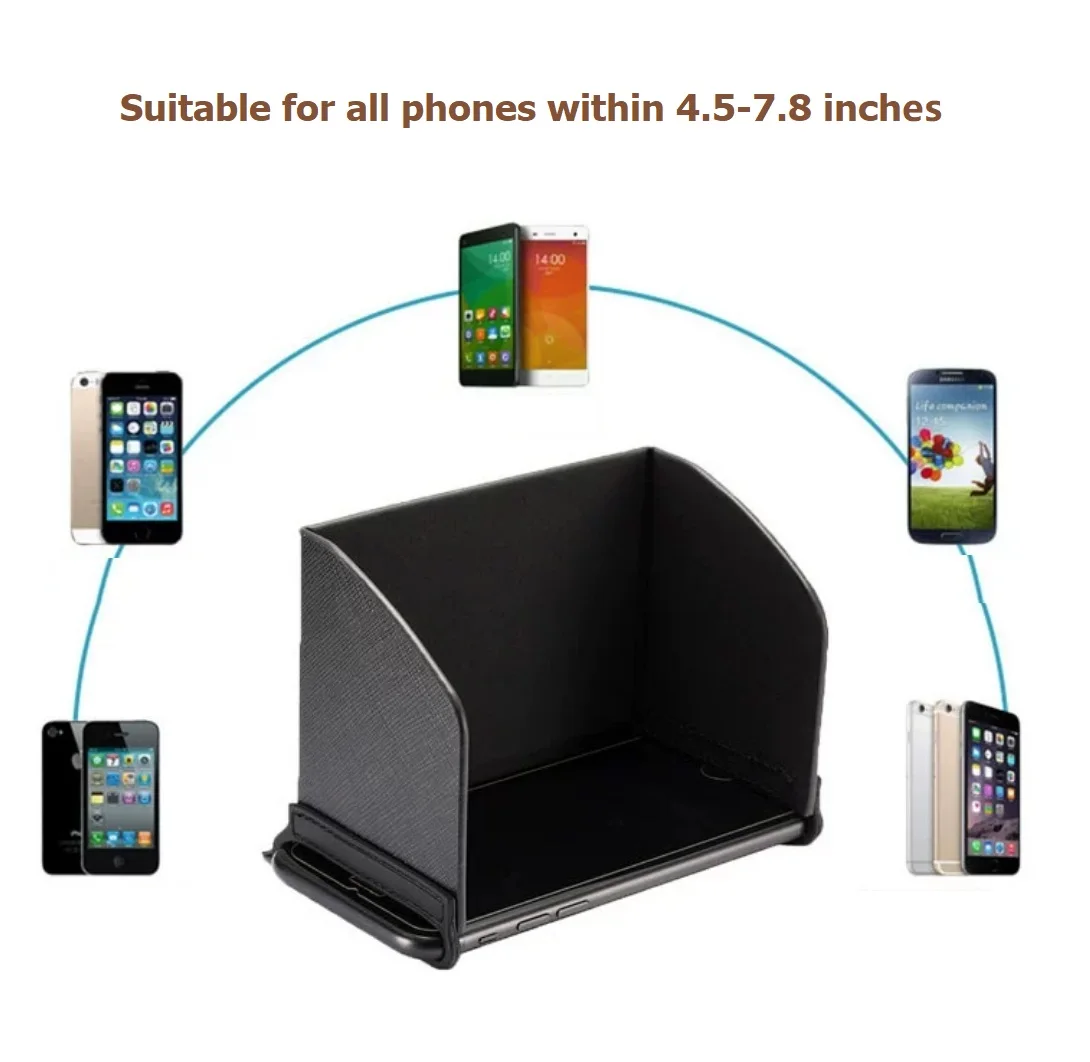 4.5-7.8inch Drone UAV Monitor Sun Hood Video Display Visor Cage Protective Cover Light Shield Block Mobile Screen Mask Sunshade - view 3