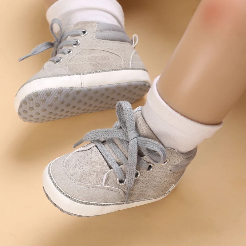 Baby Shoes Newborn Baby Toddler Shoes Casual Comfort Rubber Sole Non-Slip Canvas First Walkers Crawling Crib Shoes 0-18 Months