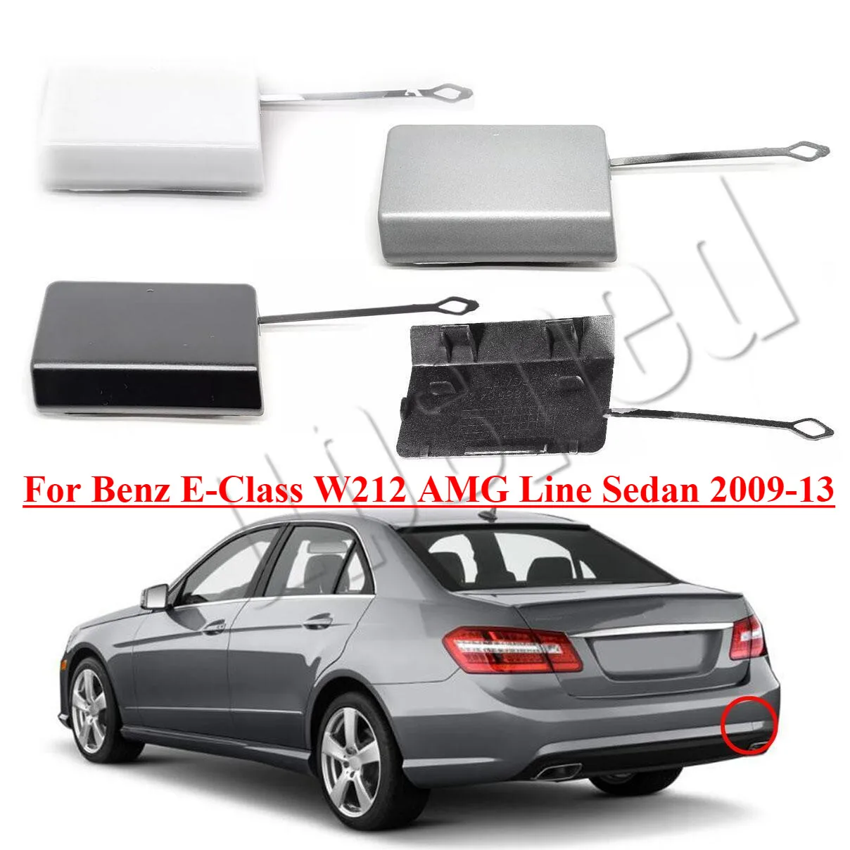 

Rear Bumper Tow Hook Eye Cover Cap For Benz E-Class W212 AMG Line Sedan 2009-13