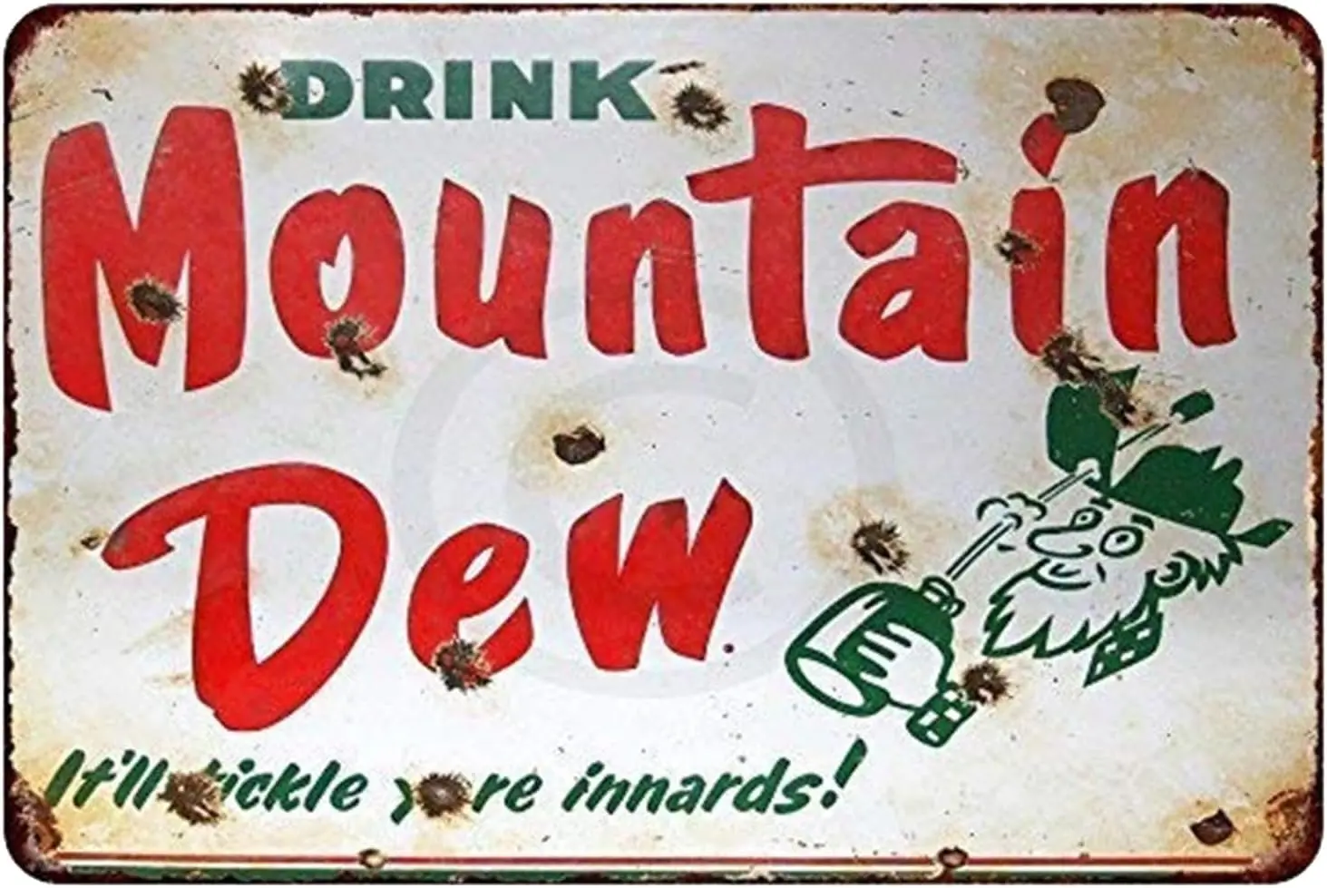 Drink Man Cave Wall Decor, Vintage Look Metal Sign for Home Coffee Bar 8 x 12 Inch