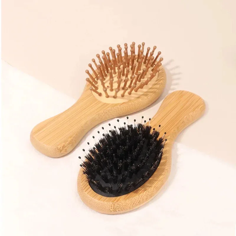 Bamboo Mini Airbag Comb  Anti-Static Air Cushion Design, Reduces Hair Loss & Nourishes Hair, Essential Styling Tool for Women
